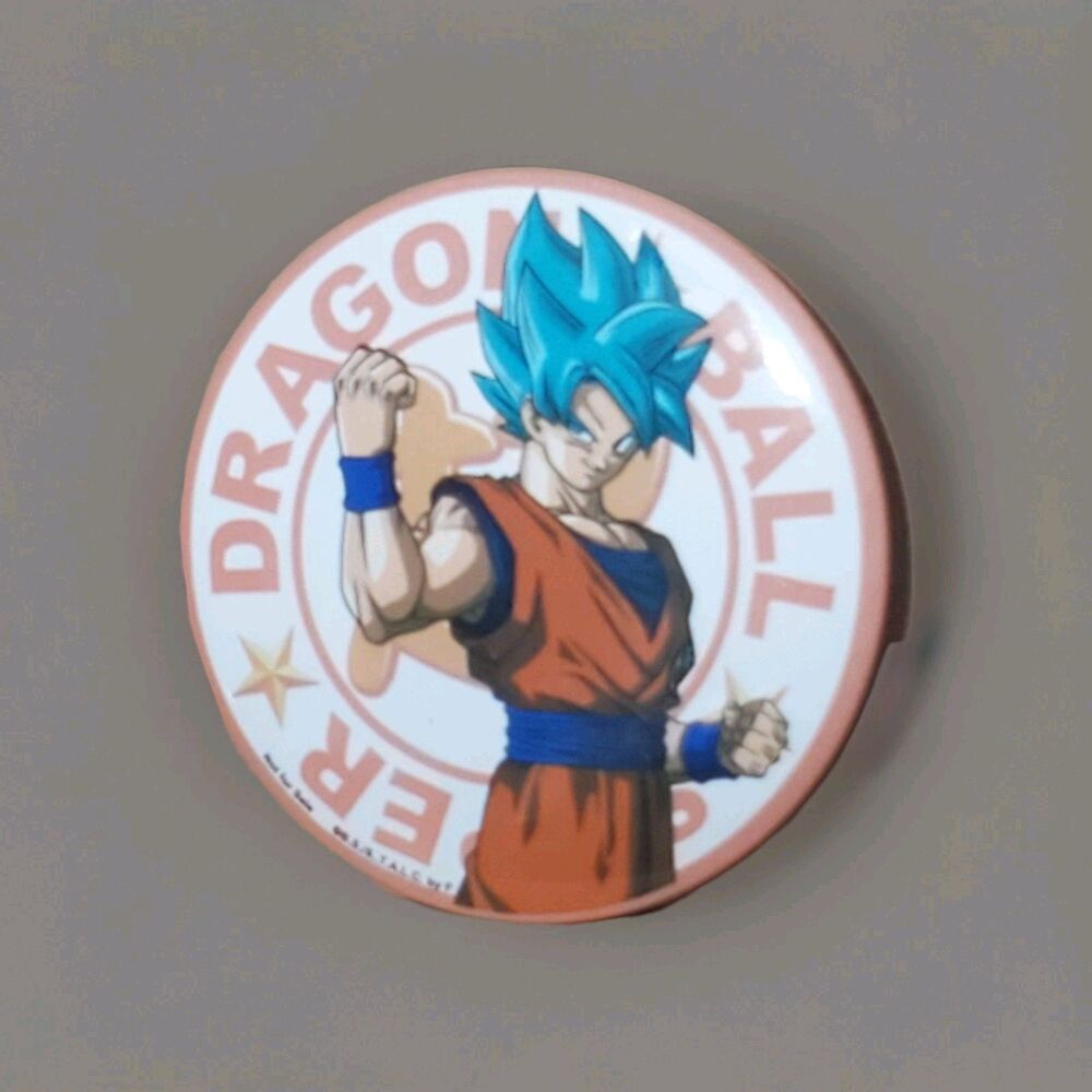 SDCC 2018 Dragon Ball Super Saiyan Blue Hair Button Rare Goku Anime Collectible
